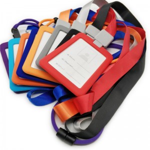 Porta della scheda ID in silicone all\'ingrosso all\'ingrosso Badge ID Nome Casa Tag del Casa con finestra acrilica chiara