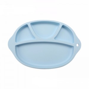 Piastra di silicone alimentare al cibo all\'ingrosso piastre per bambini in siliconenon slip per bambini che alimentano il piatto da pranzo in silicone